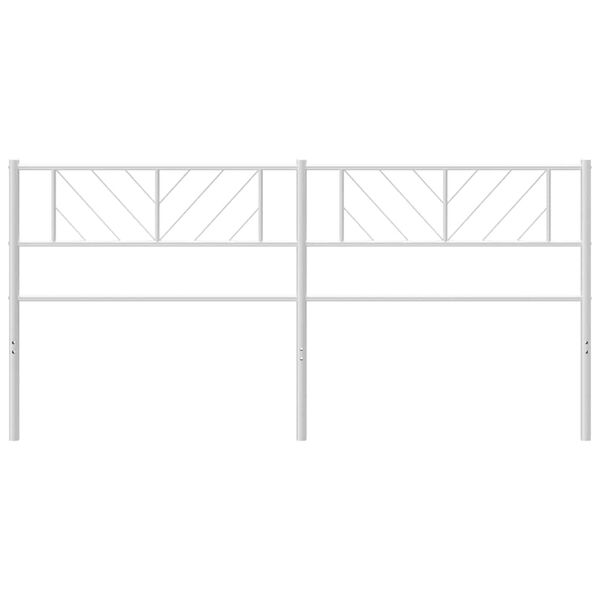 vidaXL sengegavl 193 cm metal hvid