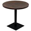 vidaXL bistrobord MDF og st&aring;l rund 80 x 75 cm m&oslash;rk aske