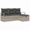 vidaXL Sofa S&aelig;t 4 stk. 4-Antal s&aelig;der Lysegr&aring; polyrattan