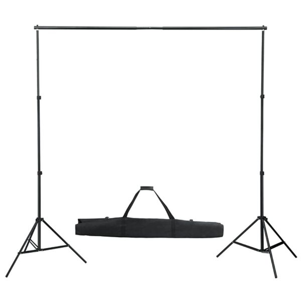 vidaXL fotostudieudstyr med lamper, baggrund og reflektor