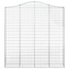vidaXL buede gabionkurve 6 stk. 200x30x200/220 cm galvaniseret jern