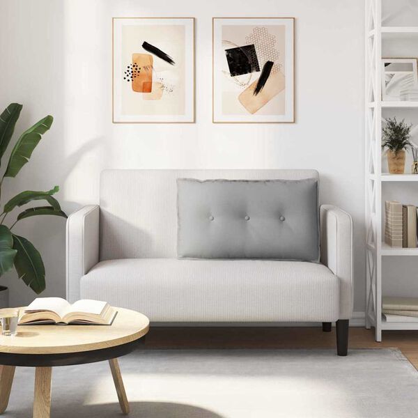 vidaXL Rygpude Skygr&aring; 80 x 19 x 50 cm Stof