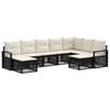 vidaXL Havesofa S&aelig;t 9 stk. Sort polyrattan