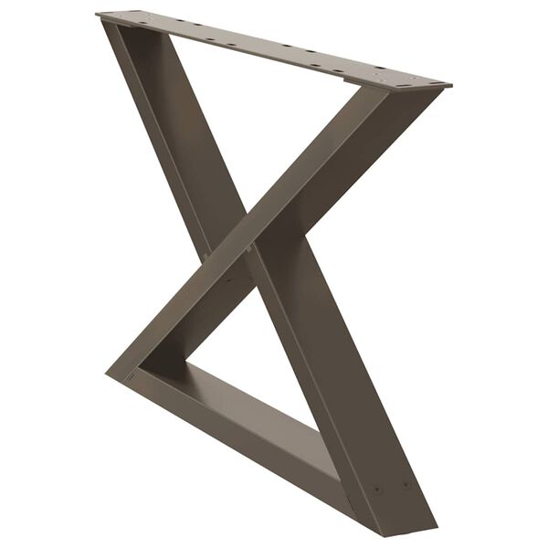 vidaXL sofabordsben 2 stk. naturst&aring;l 70 x (42-43,3) cm st&aring;l