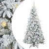 vidaXL Kunstigt Hinged Juletr&aelig; med 300 LED'er Hvid 240 cm PE og PVC