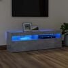 vidaXL tv-bord med LED-lys 120x35x40 cm betongr&aring;