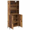 vidaXL Highboard Gammelt tr&aelig; 69,5 x 32,5 x 180 cm Konstrueret tr&aelig;