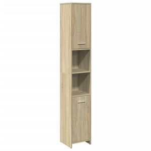 vidaXL badev&aelig;relsesskab 30x30x183,5 cm konstrueret tr&aelig; sonoma-eg
