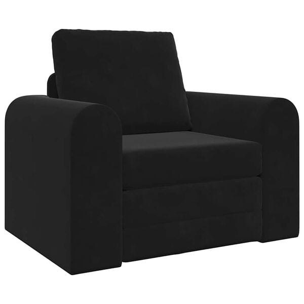 vidaXL Sovesofa Sort 98 x 71 x 83 cm Fl&oslash;jl