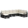 vidaXL Havesofa S&aelig;t 8 stk. Sort polyrattan