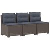 vidaXL 3-personers havensofa med puder i rattanlook 3-personers PP