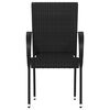 vidaXL havestole 4 stk. stabelbare polyrattan sort
