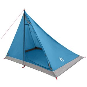 vidaXL Backpacking Telt 4-personers Bl&aring; 185T Polyester med PU Coating