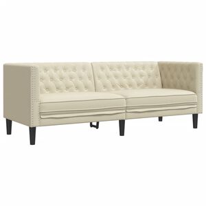 vidaXL 3-personers Chesterfield-sofa kunstl&aelig;der sort