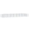 vidaXL buet gabion-h&oslash;jbed 400x100x50 cm galvaniseret jern