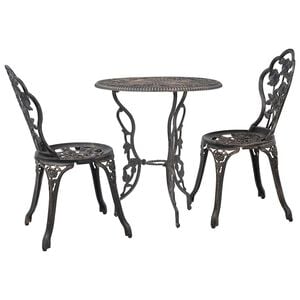 vidaXL bistros&aelig;t 3 dele st&oslash;bt aluminium