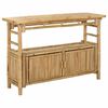 vidaXL Konsolbord med hylde Naturfarvet 110 x 35 x 75 cm Bambus