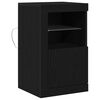 vidaXL LED Sideboard 41 x 37 x 67 cm Konstrueret tr&aelig; Sort eg