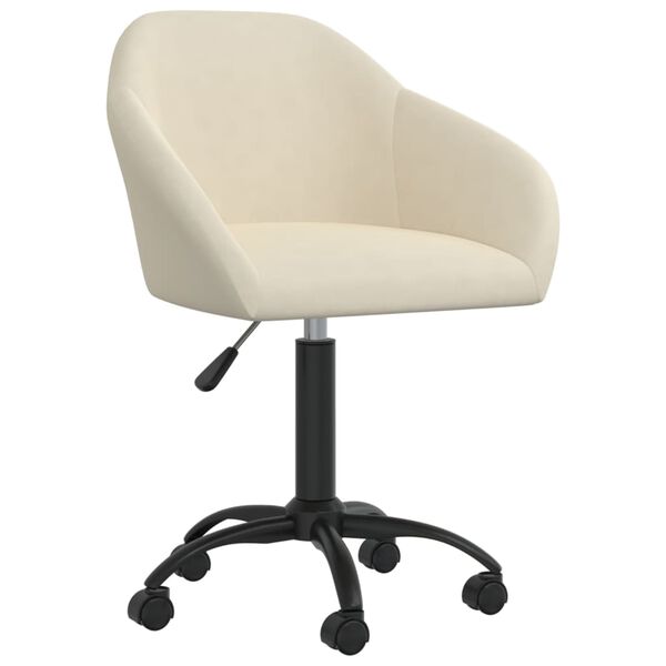 vidaXL drejelige spisebordsstole 2 stk. fl&oslash;jl cremefarvet