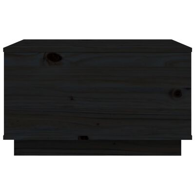 vidaXL sofabord 60x50x35 cm massivt fyrretræ sort