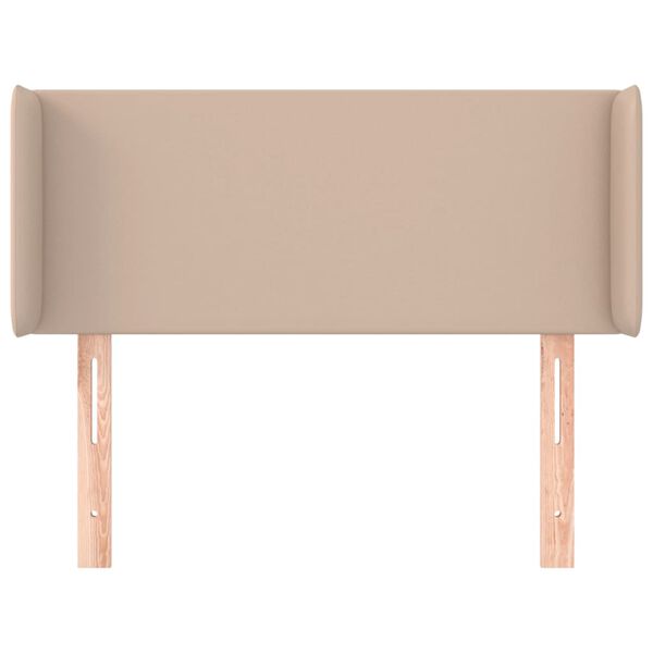 vidaXL sengegavl med kanter 83x16x78/88 cm kunstl&aelig;der cappuccino