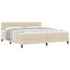 vidaXL Box spring seng med madras Creme 200 x 200 cm Stof