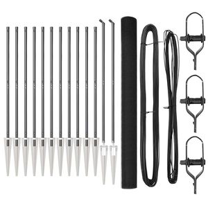 vidaXL Hegnsp&aelig;l Gr&aring; 25 x 1,5 m (12 x 12 mm net) St&aring;l