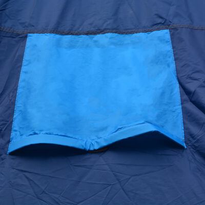 vidaXL campingtelt stof 9 personer mørkeblå og blå