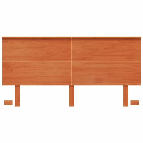 vidaXL sengegavl 160 cm massivt fyrretr&aelig; gyldenbrun