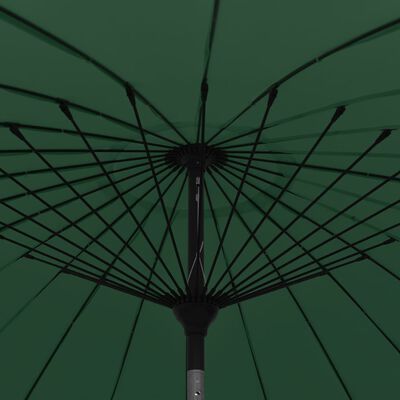 vidaXL udendørs parasol med aluminiumsstang 270 cm grøn