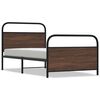vidaXL sengeramme 107x203 cm uden madras konstrueret tr&aelig; brunt eg