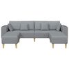 vidaXL Sofa med pude 3 pcs Lysegr&aring; Stof