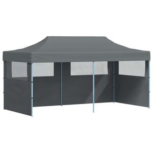 vidaXL foldbart pop-op-festtelt med sidev&aelig;gge 3x6 m antracitgr&aring;