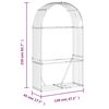 vidaXL brændestativ 120x45x210 cm galvaniseret stål trælook