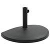 vidaXL parasolfod halvrund polyresin 15 kg sort