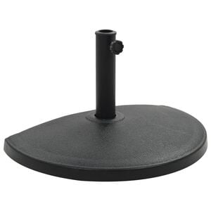 vidaXL parasolfod halvrund polyresin 15 kg sort