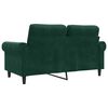 vidaXL 2-personers sofa 120 cm fl&oslash;jl m&oslash;rkegr&oslash;n