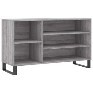 vidaXL skoskab 102x36x60 cm konstrueret tr&aelig; gr&aring; sonoma-eg