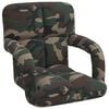 vidaXL Justerbar Gulvstol Army Gr&oslash;n 58 x 62 x 58 cm Stof
