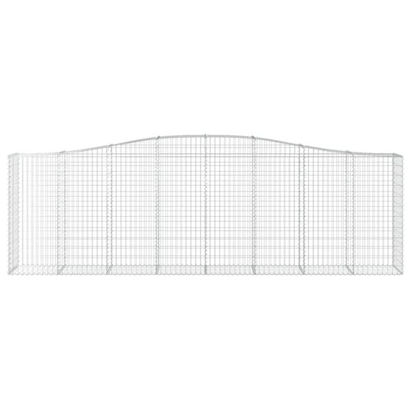 vidaXL buede gabionkurve 20 stk. 400x50x120/140 cm galvaniseret jern