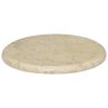 vidaXL bordplade &Oslash;40x2,5 cm marmor cremefarvet