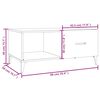 vidaXL sofabord 90x50x40 cm konstrueret tr&aelig; r&oslash;get egetr&aelig;sfarve