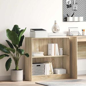 vidaXL bogreol 80x24x75 cm sp&aring;nplade sonoma-eg
