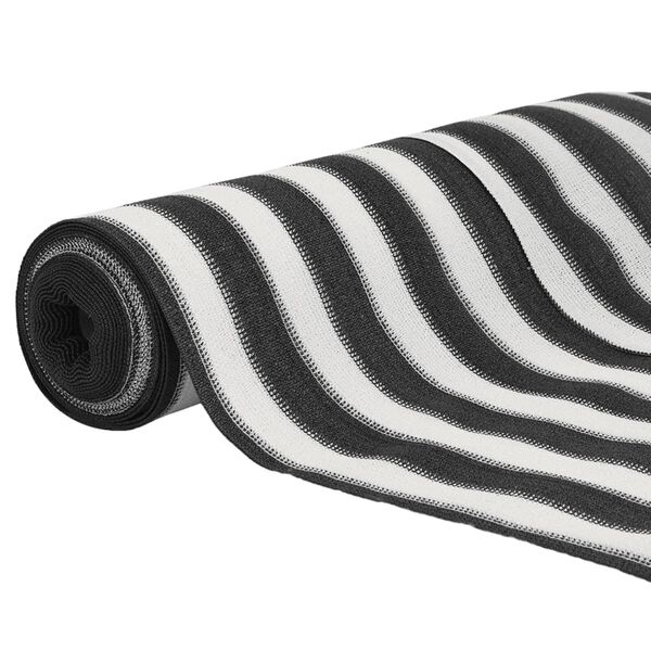 vidaXL afskærmning 1,5x25 m 150 g/m² HDPE antracitgrå og hvid