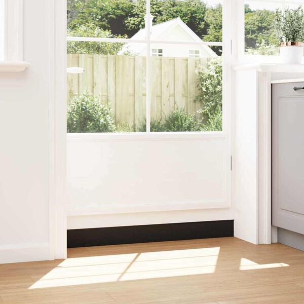 vidaXL Skruemonterede d&oslash;rb&oslash;rste t&aelig;tninger 12 pcs Sort 100 cm