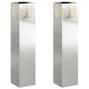 vidaXL Solar LED sti lys 2 stk. Varm hvid 18 x 18 x 80 cm Galvaniseret
