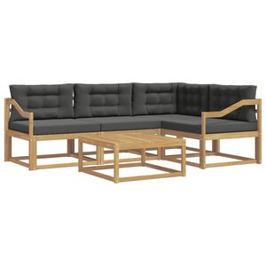 vidaXL Udend&oslash;rs sofagruppe 5 stk. Hvid og antracit Polyester