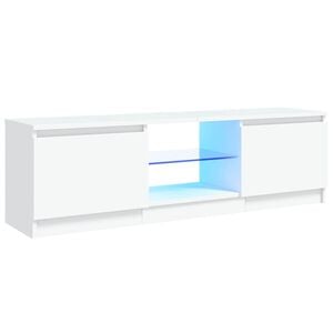 vidaXL tv-skab med LED-lys 120x30x36 cm hvid