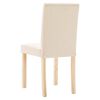 vidaXL spisebordsstole 2 stk. stof cremefarvet