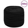 vidaXL arbejdsreb 10 mm 250 m polyester sort